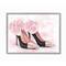 Stupell Industries Fashion Heels Pink Flower Glam Design Framed Wall Art